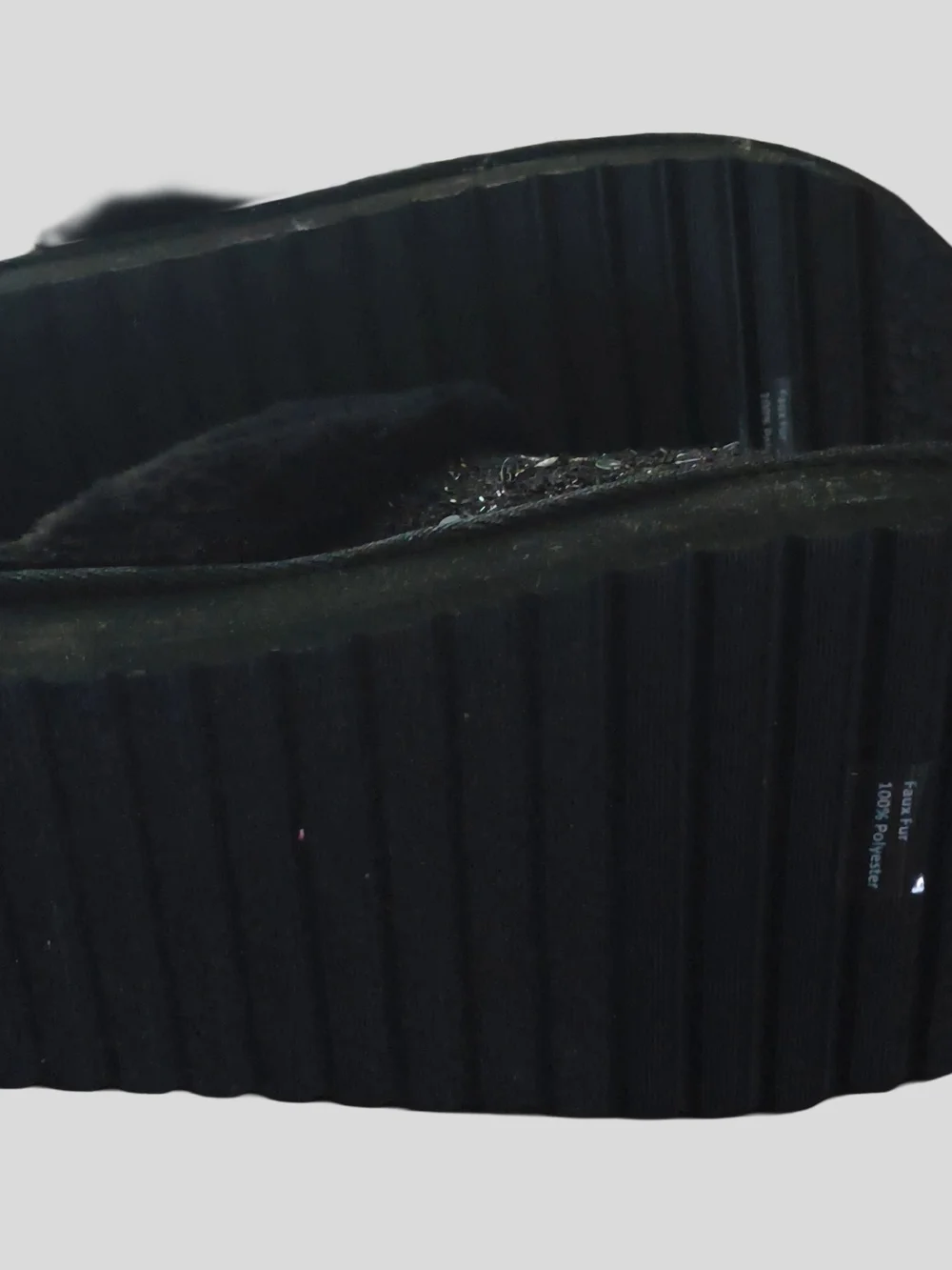 Karl Lagerfeld Women's Black Sequin Star Slip-On Slippers